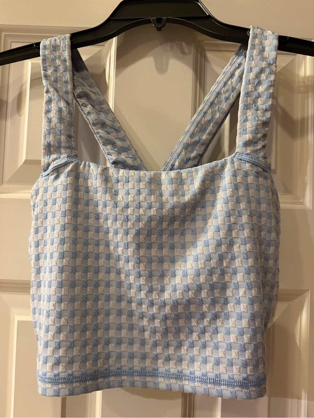 aerie Light Blue Textured Crop Top